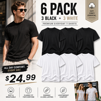 3 Black + 3 White $24.99
