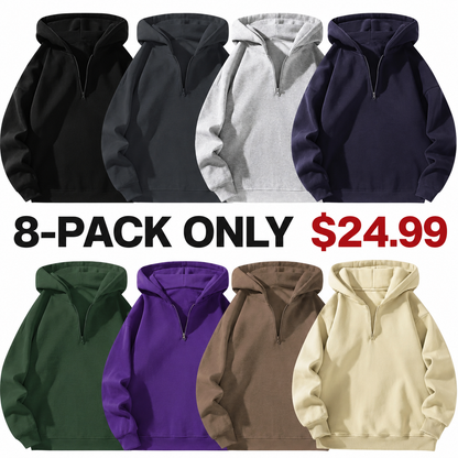 Men’s Plain Half Zip Hoodie