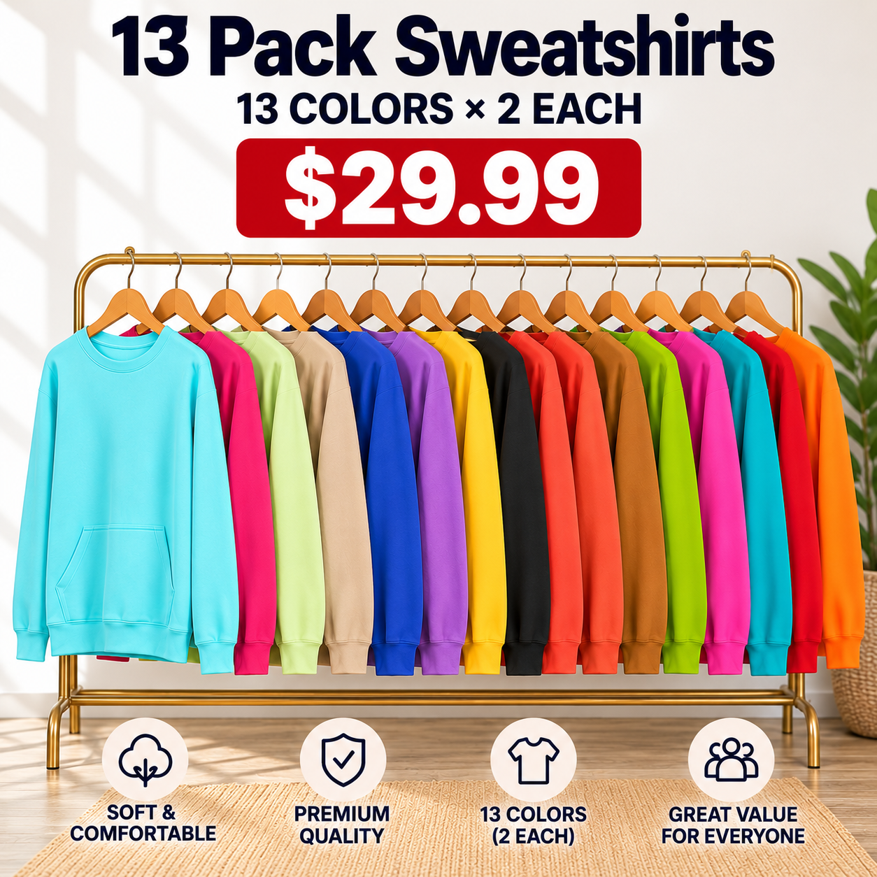 🔥Back by Popular Demand! Pigment Dyed Cozy Campfire Crewneck Sweatshir