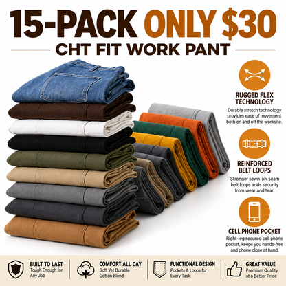 Men's Stretch Relaxed Straight Work Pants
