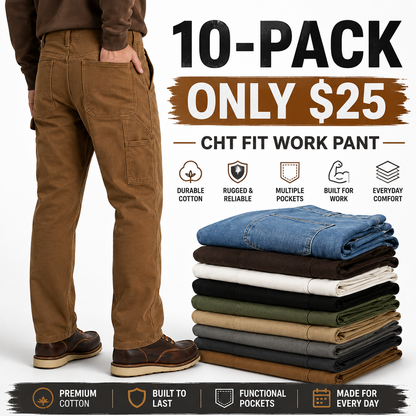 Men's Stretch Relaxed Straight Work Pants