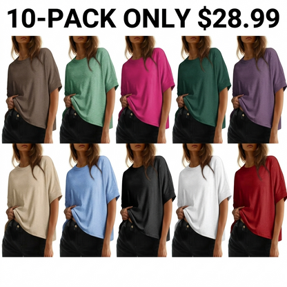 Women's Tops for Women 2026 Loose Oversized Basic Tee Comfortable Soft Fabric Flattering Fit
