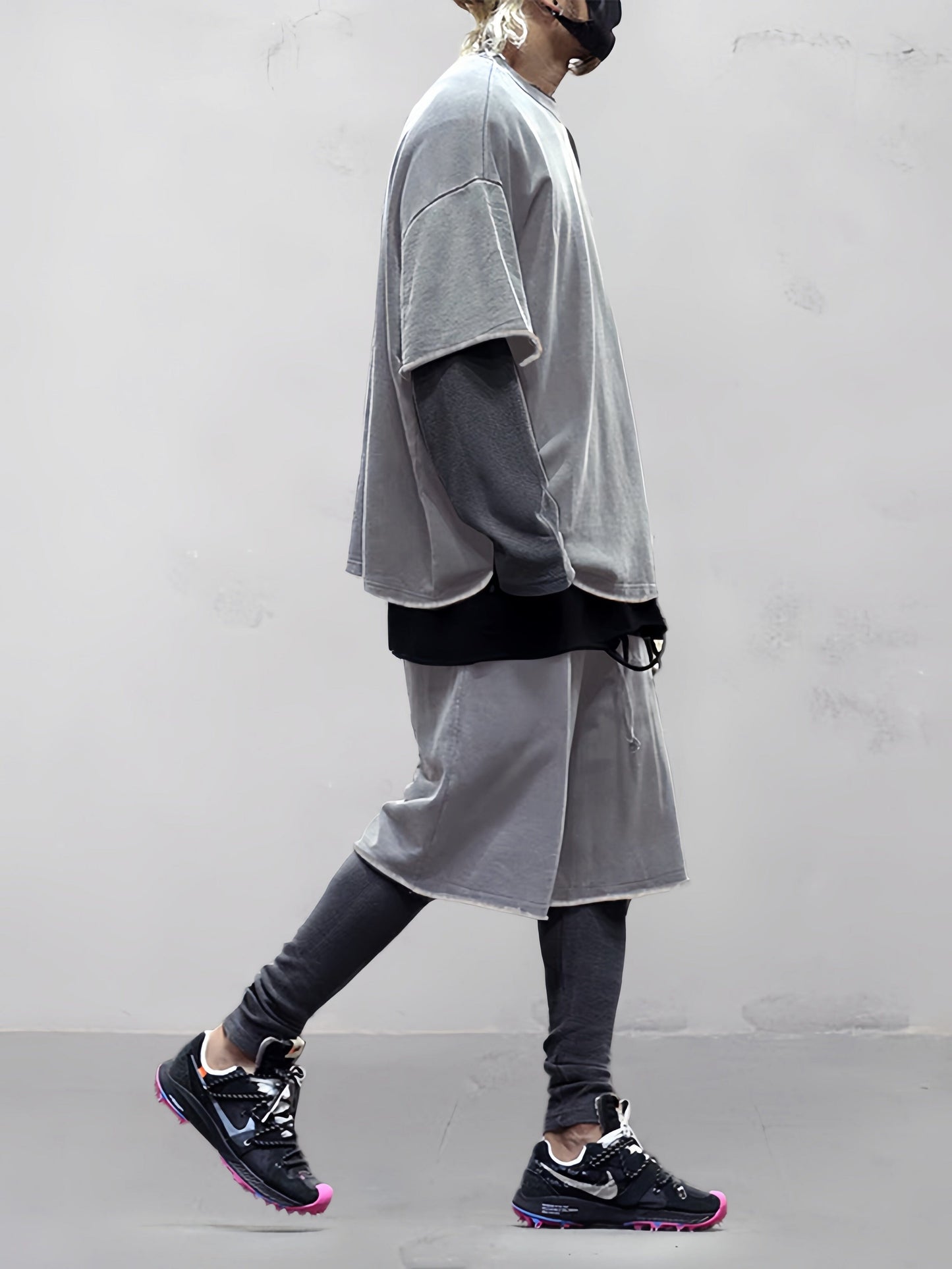 Men's Casual Loose Fit Solid Sports Set