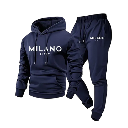 Men's Printed Hoodie and Sweatpants Set