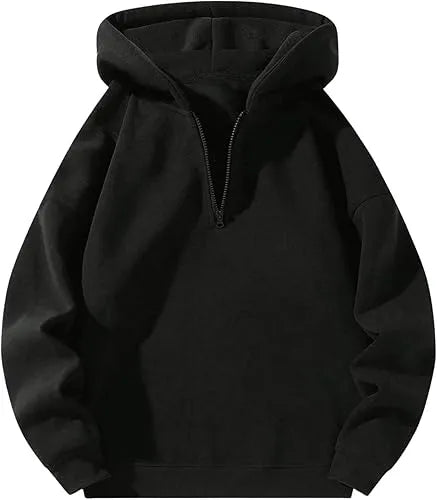 Men’s Plain Half Zip Hoodie