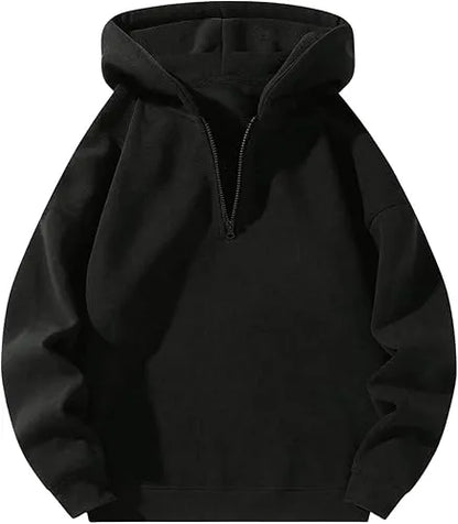 Men’s Plain Half Zip Hoodie