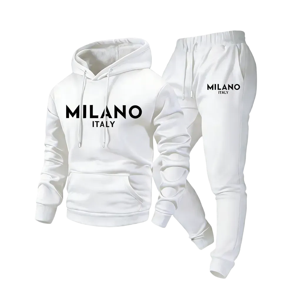 Men's Printed Hoodie and Sweatpants Set