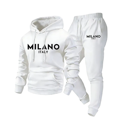 Men's Printed Hoodie and Sweatpants Set