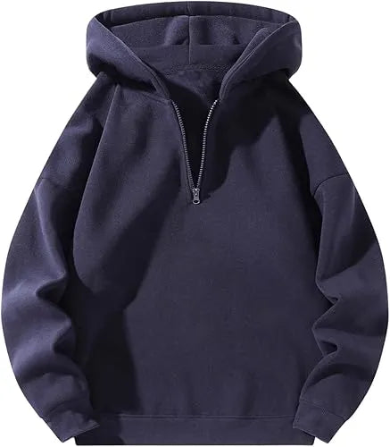 Men’s Plain Half Zip Hoodie