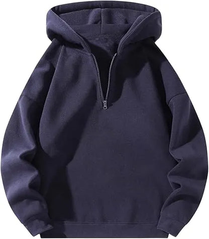 Men’s Plain Half Zip Hoodie