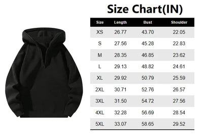Men’s Plain Half Zip Hoodie