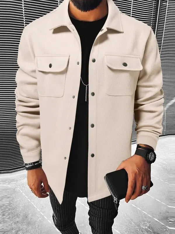 Men's Plain Long Sleeve Jacket