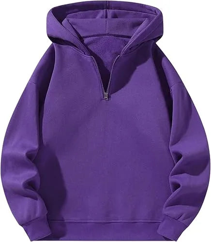 Men’s Plain Half Zip Hoodie