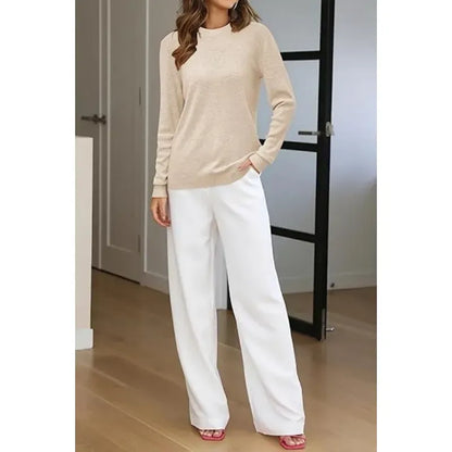 💥 Women's Wool Blend Crew Neck Pullover Sweater🔥