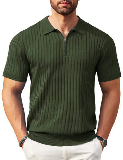 🔥2026 Men's Zipper Polo Shirts