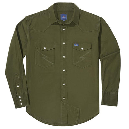 ✨Hot Sale✨Men's Long Sleeve Stone-Washed and Pre-Washed Denim Work Shirt
