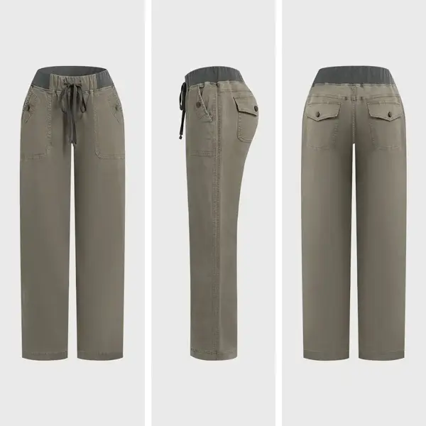 Women's High Stretch Mid Rise Straight Pants