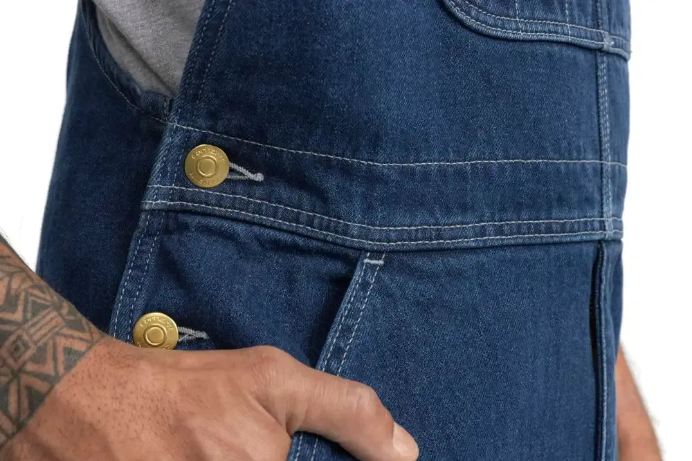 🔥Men's Denim Bib Overalls, Workwear with Adjustable Straps and Convenient Tool Pockets