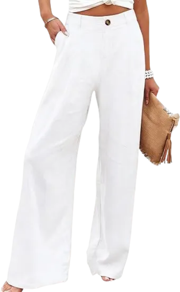 ⚡LAST 2 DAYS⚡- Women’s Casual High Waist Linen Wide Leg Trousers