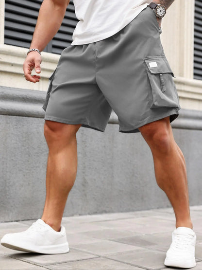 Men's Plus Size Cargo Shorts with Elastic Waist - All Seasons