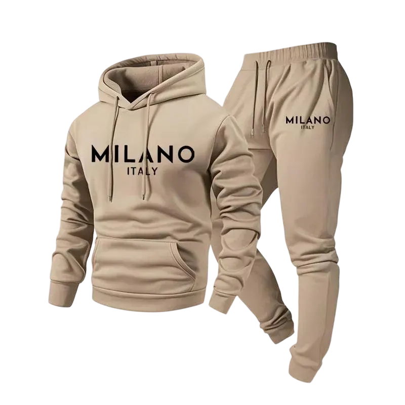 Men's Printed Hoodie and Sweatpants Set