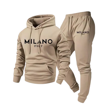 Men's Printed Hoodie and Sweatpants Set