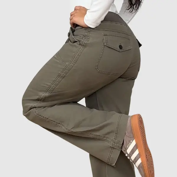 Women's High Stretch Mid Rise Straight Pants