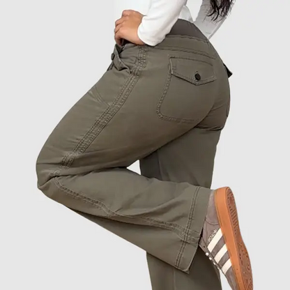 Women's High Stretch Mid Rise Straight Pants