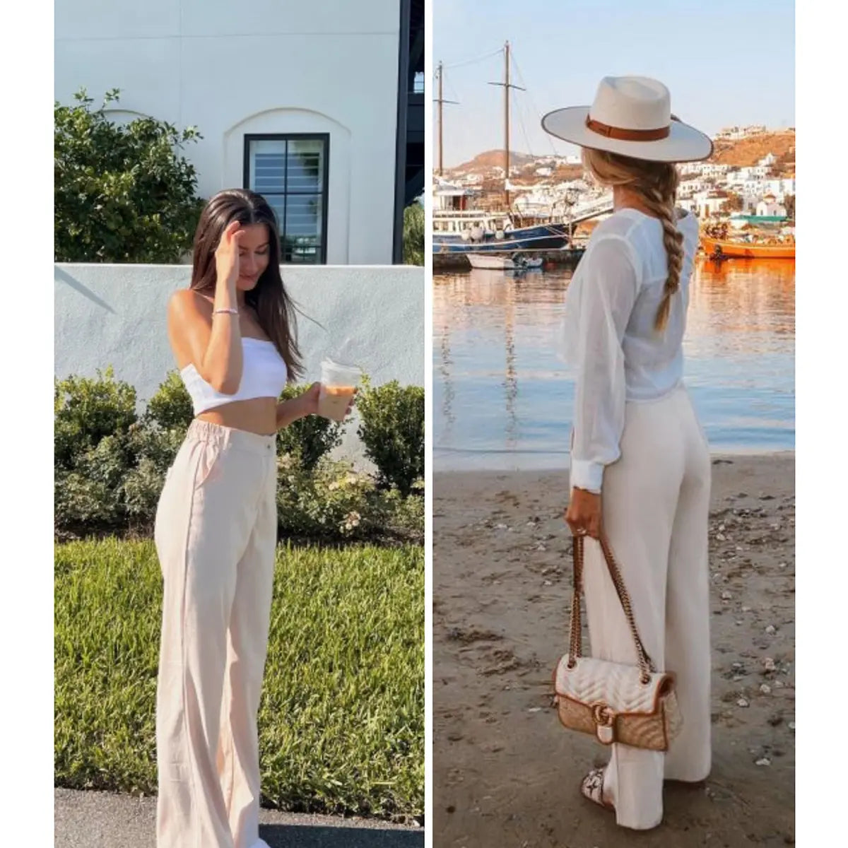⚡LAST 2 DAYS⚡- Women’s Casual High Waist Linen Wide Leg Trousers