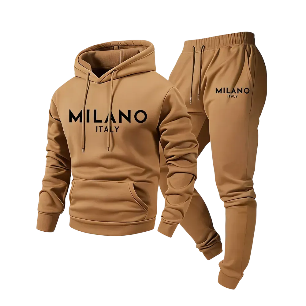 Men's Printed Hoodie and Sweatpants Set