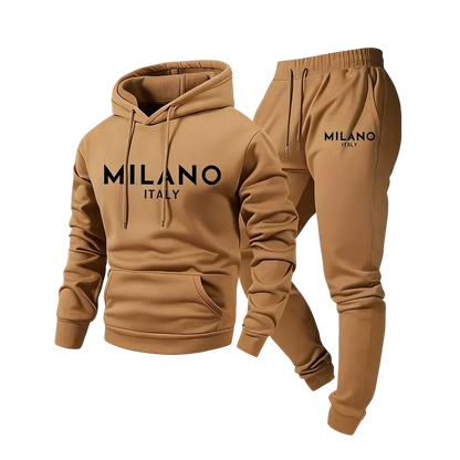 Men's Printed Hoodie and Sweatpants Set
