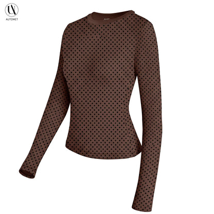 AUTOMET Women's 3-Piece Long Sleeve Crop Tops - Y2K Style