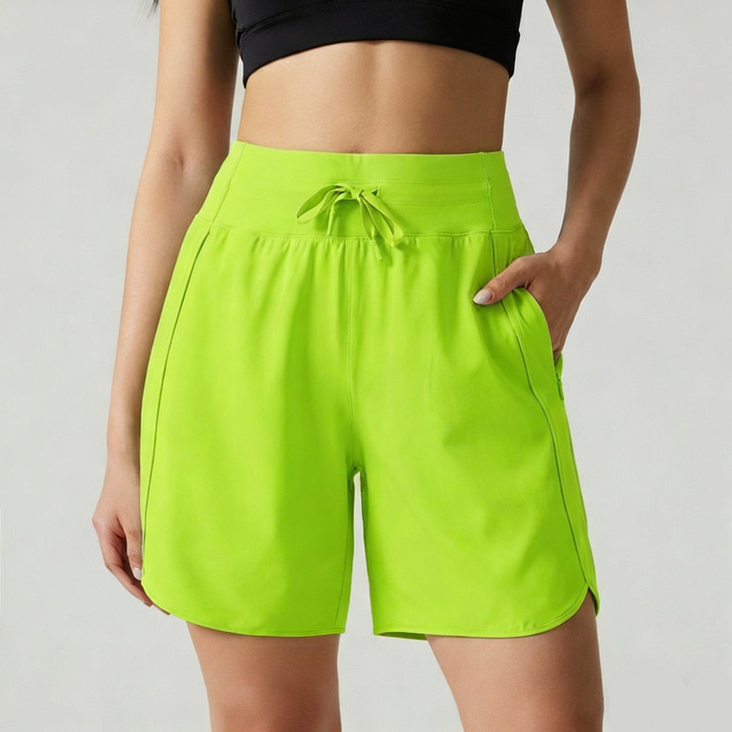 ⏰Hot Sale Women's Active Athletic Long Running High Wasistband Shorts