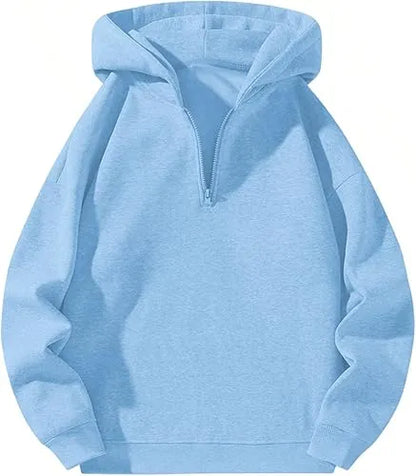 Men’s Plain Half Zip Hoodie