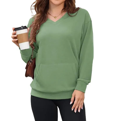 Women's Hoodless V-neck Sweatshirt