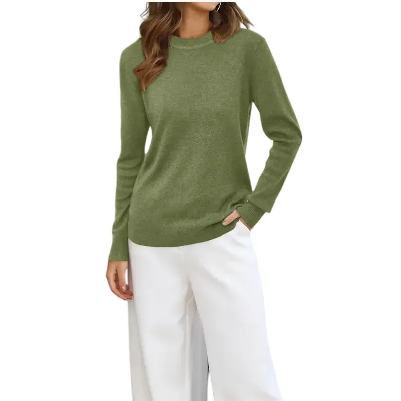 💥 Women's Wool Blend Crew Neck Pullover Sweater🔥