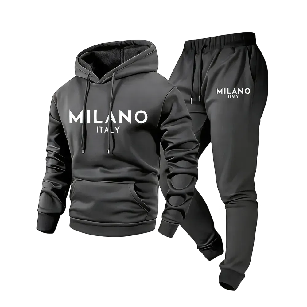 Men's Printed Hoodie and Sweatpants Set