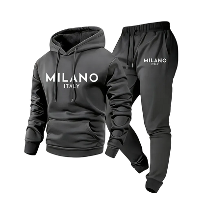 Men's Printed Hoodie and Sweatpants Set