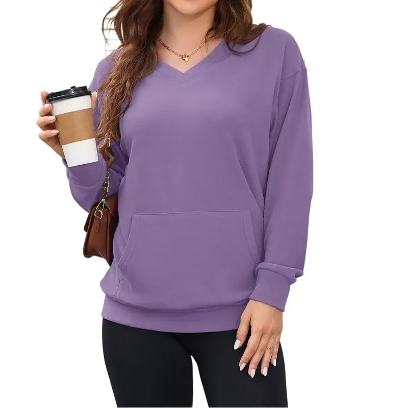 Women's Hoodless V-neck Sweatshirt