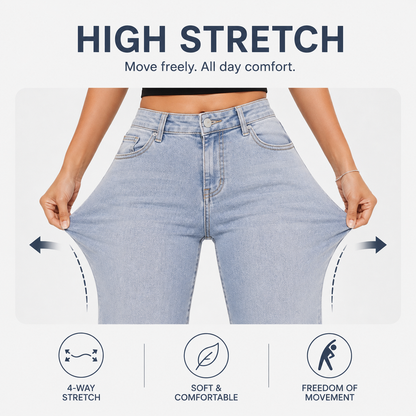 👍🔥Limited-Time Promotion- Mid-low Rise Baggy Jeans Stretchy Wide Leg