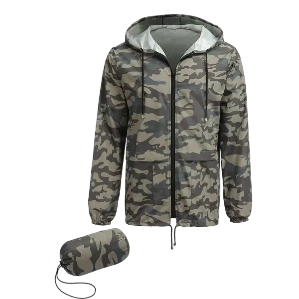 Men's Packable Jacket Outdoor Waterproof