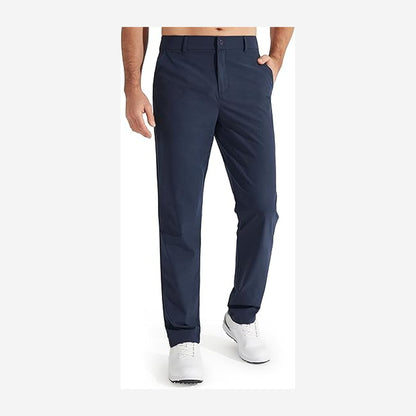 Men's Golf Pants, Stretch Work Dress Pants, Quick-drying, Lightweight, Comfortable Casual Pants with Pockets