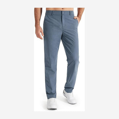 Men's Golf Pants, Stretch Work Dress Pants, Quick-drying, Lightweight, Comfortable Casual Pants with Pockets