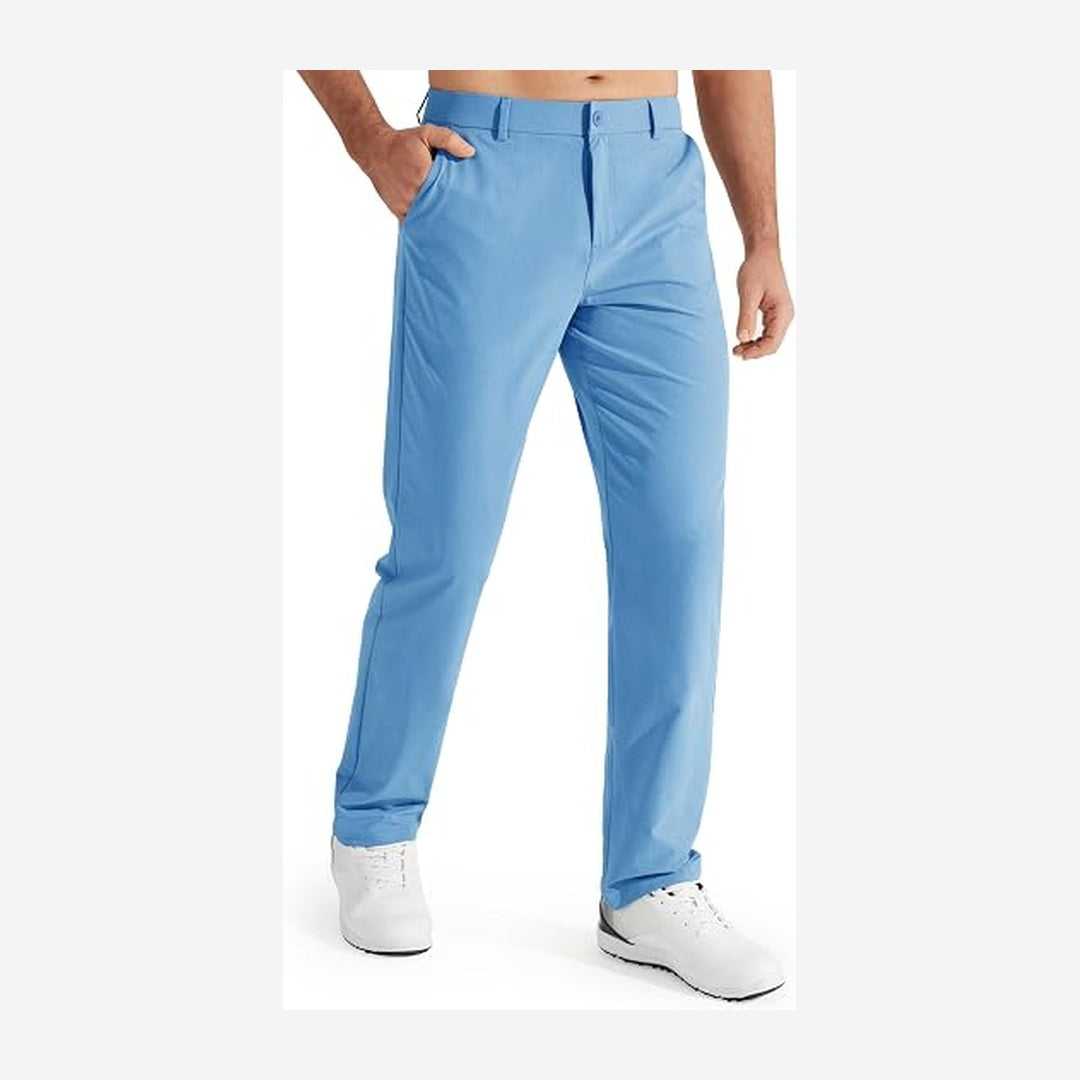 Men's Golf Pants, Stretch Work Dress Pants, Quick-drying, Lightweight, Comfortable Casual Pants with Pockets
