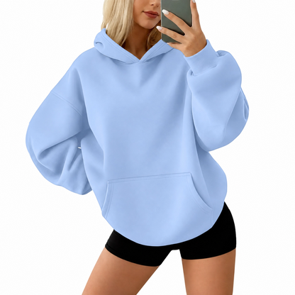 Women's oversized fleece hoodie with pockets