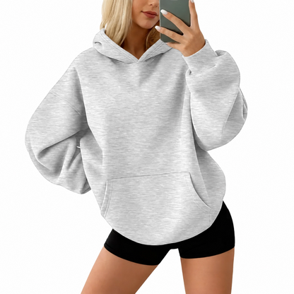 Women's oversized fleece hoodie with pockets