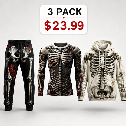 Men's Vintage Scary Face Print Gradient Graphics Halloween Hoodie