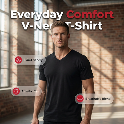 Men's Classic Casual V-Neck T-Shirt