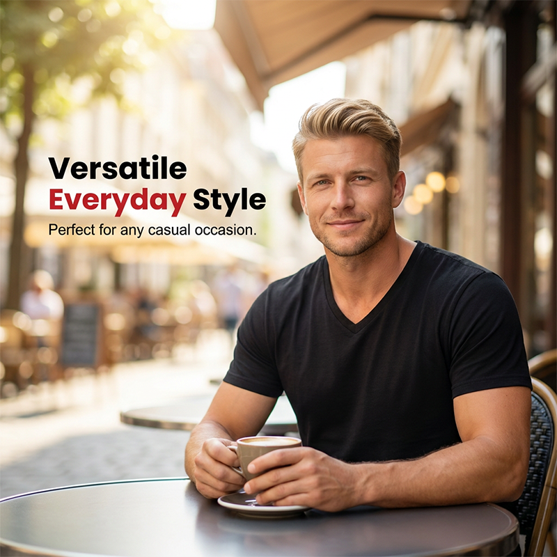 Men's Classic Casual V-Neck T-Shirt