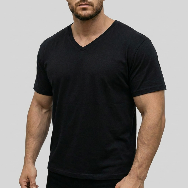 Men's Classic Casual V-Neck T-Shirt